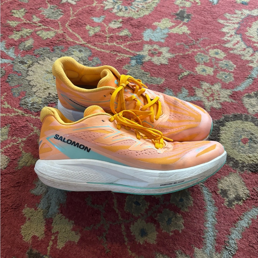 Salomon Orange and Yellow Athletic Shoes